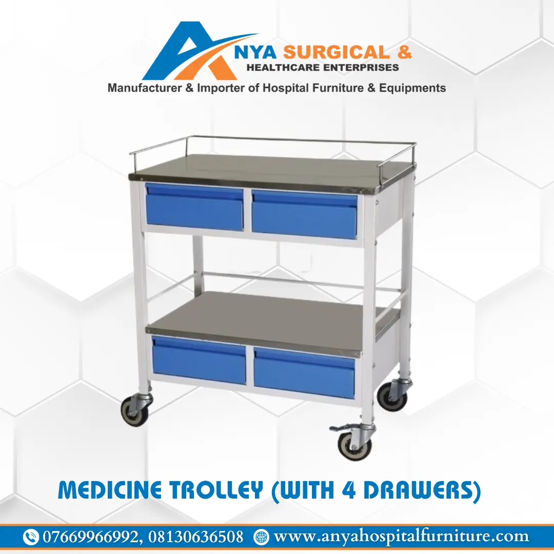 Medicine Trolley (with 4 drawers)