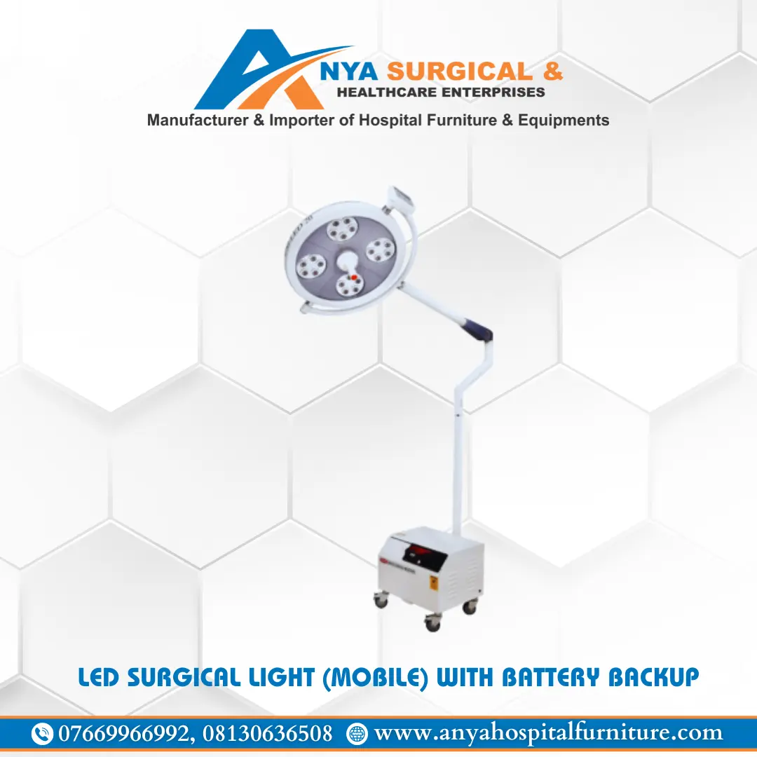 LED Surgical Light (Mobile) with Battery Backup