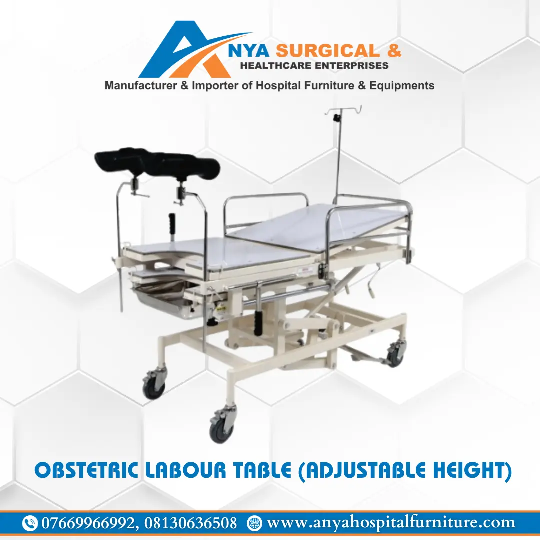 OBSTETRIC LABOUR TABLE (Adjustable Height)