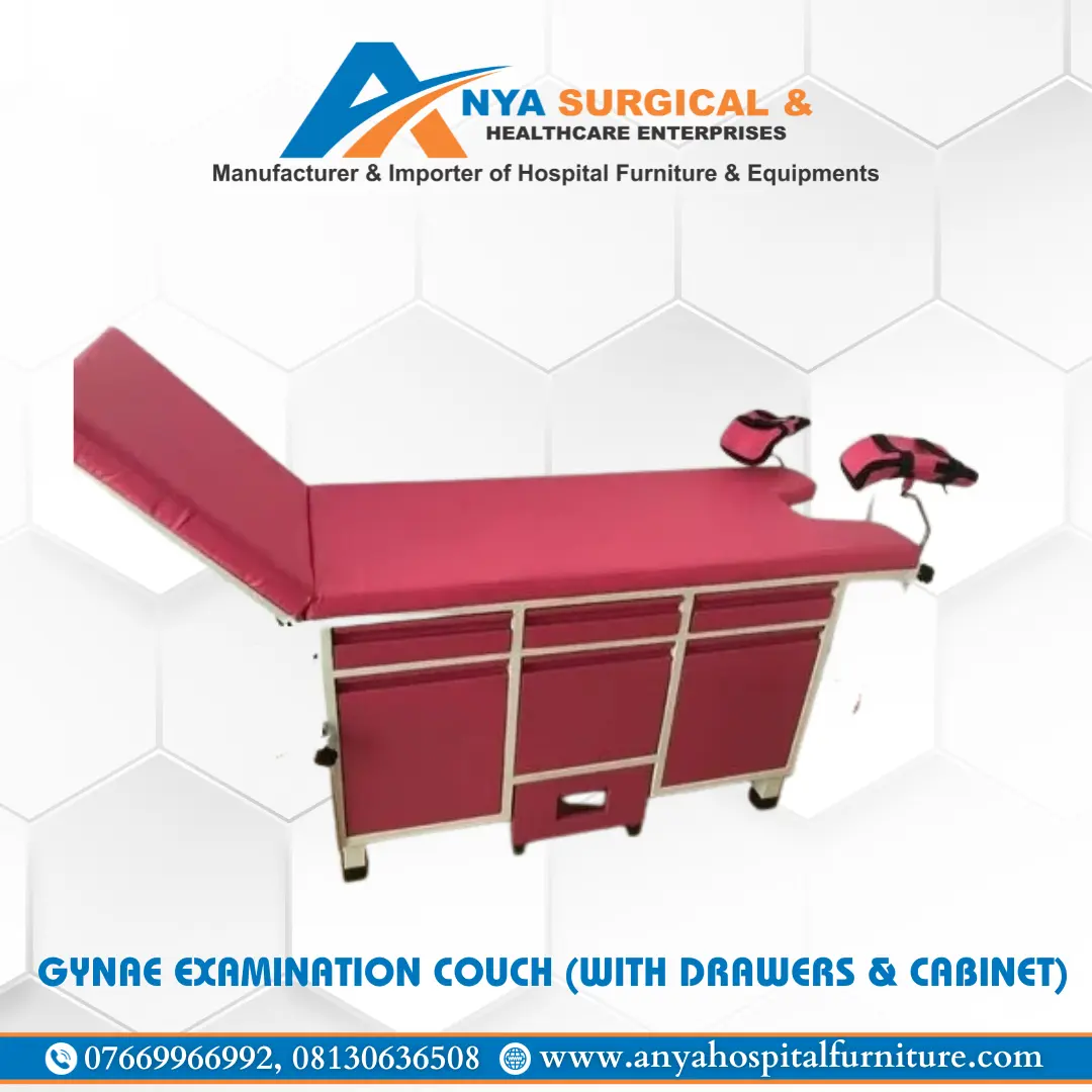 GYNAE EXAMINATION COUCH (with Drawers & Cabinet)
