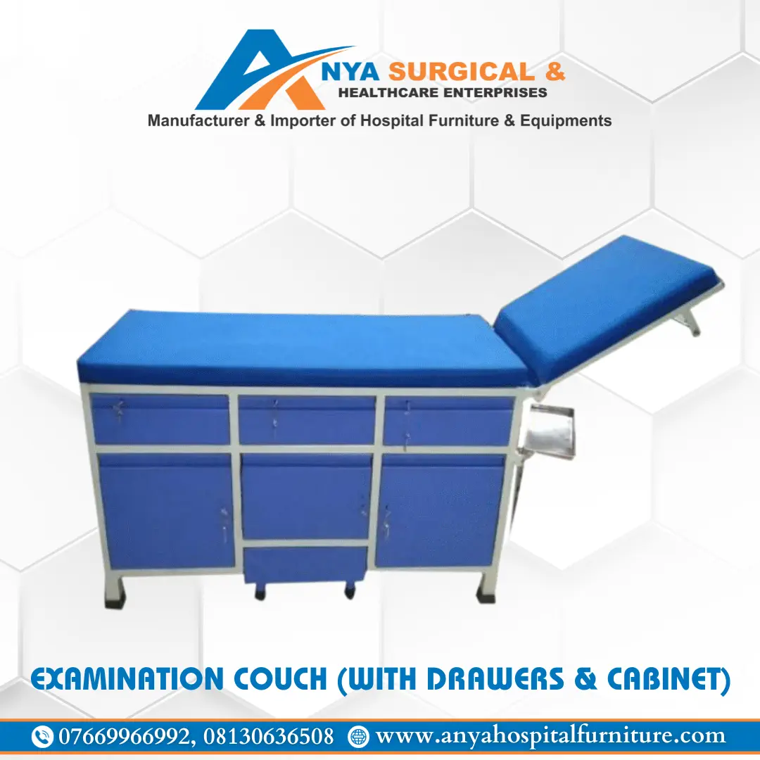 EXAMINATION COUCH (with Drawers & Cabinet)